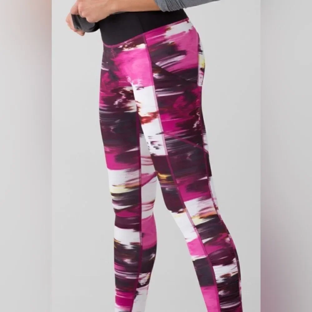 EUC Lululemon Women’s Speed Tight IV Full On Luxtreme Wind Berry Leggings - 2